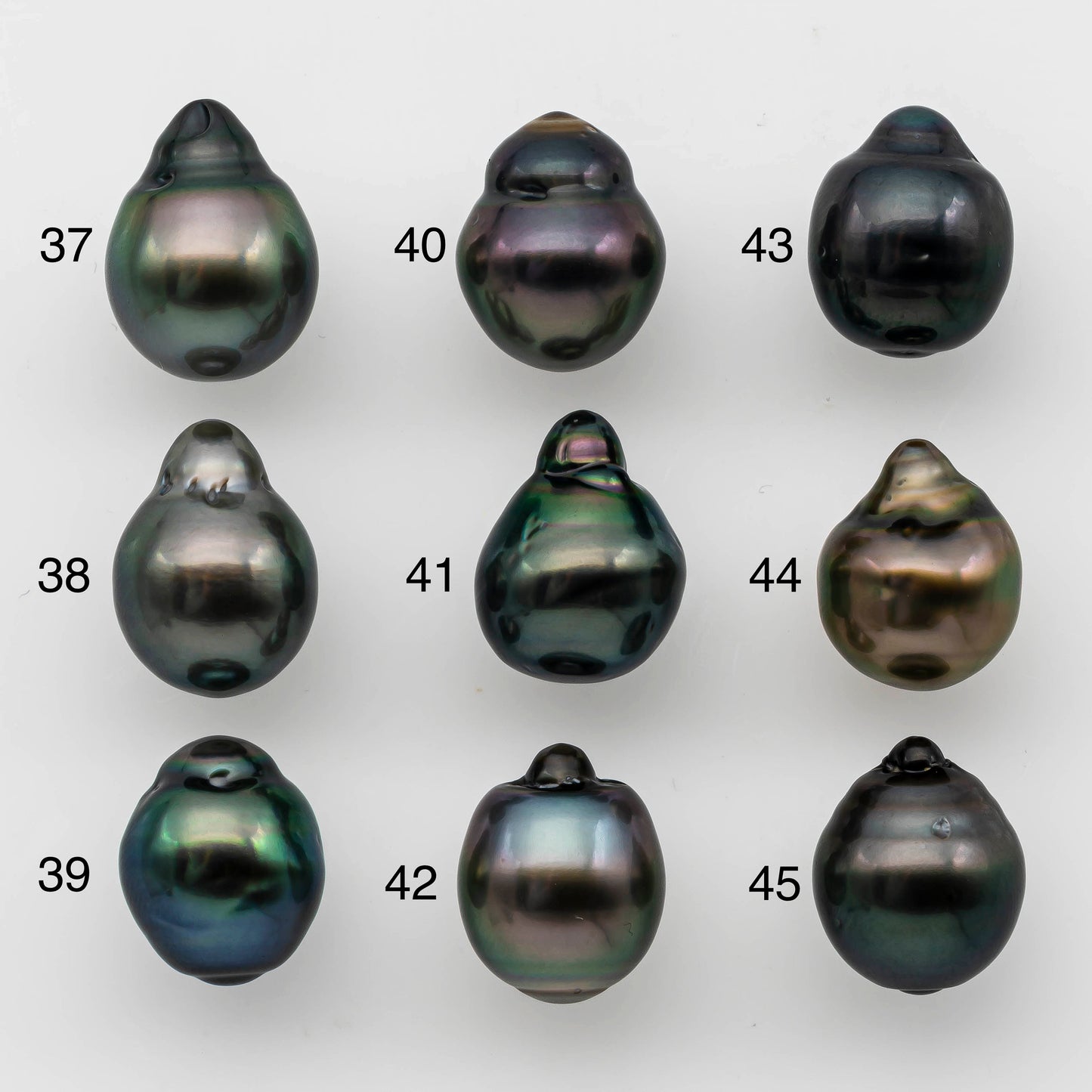 10-11mm Natural Color Tahitian Pearl Drop Shape Loose Single Piece Undrilled in High Luster and Minor Blemishes, SKU # 1488TH