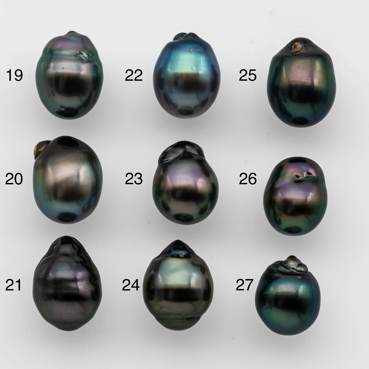 10-11mm Undrilled Tahitian Pearl Drop Shape Single Piece Loose in Natural Color and High Luster, SKU # 1487TH