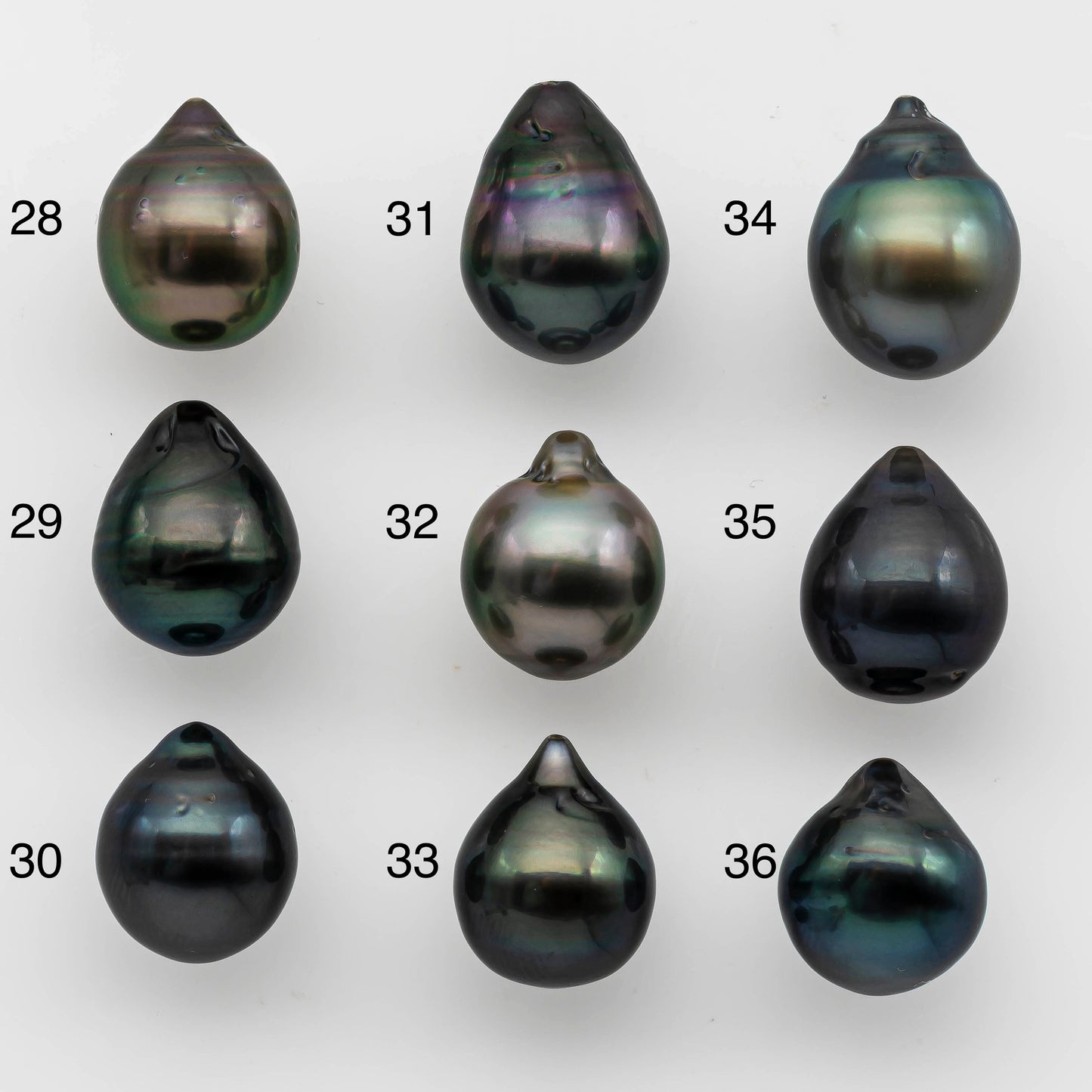 10-11mm Tahitian Pearl Drop Undrilled Loose Single Piece in High Luster and Natural Color with Minor Blemishes, SKU # 1486TH