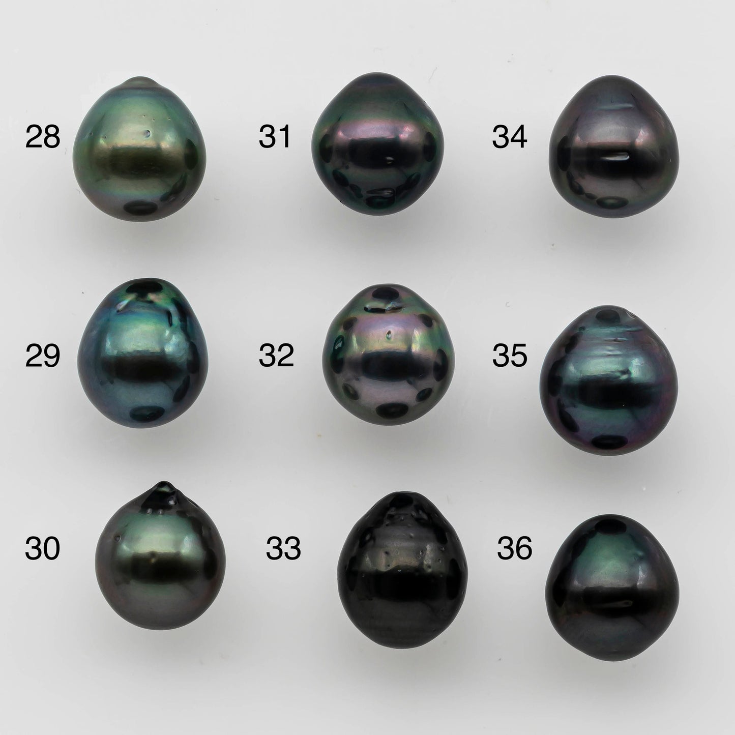 10-11mm Undrilled Drop Tahitian Pearl in High Luster and Natural Color with Minor Blemishes, Loose Single Piece, SKU # 1485TH