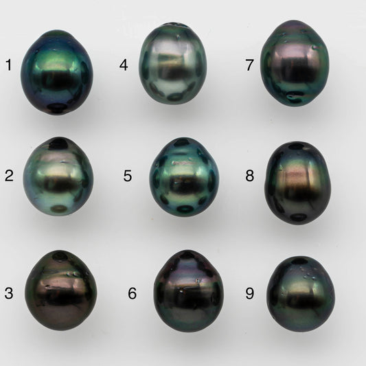 10-11mm Undrilled Drop Tahitian Pearl in High Luster and Natural Color with Minor Blemishes, Loose Single Piece, SKU # 1485TH