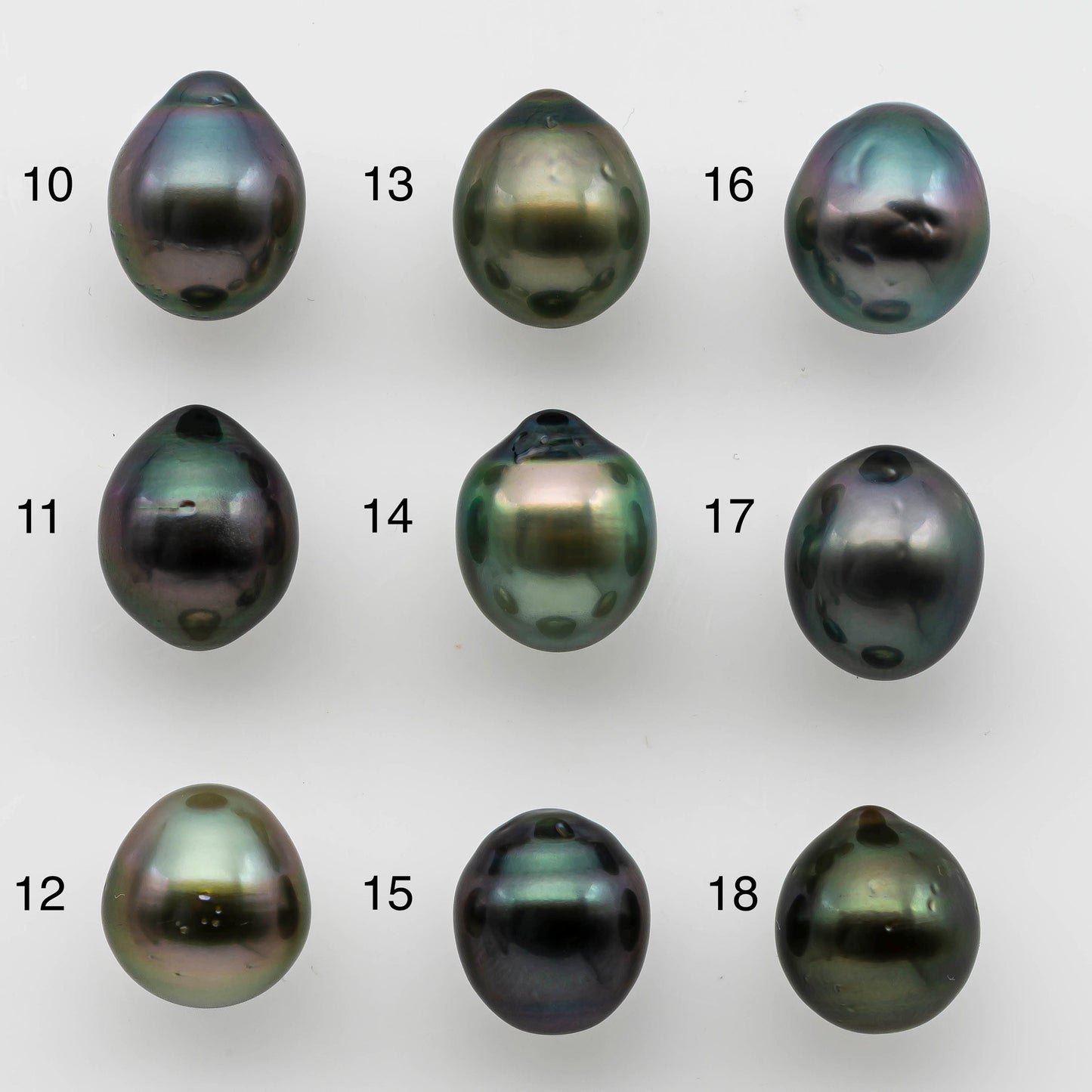 10-11mm Colorful Tahitian Pearl Single Piece Drop in Natural Color and High Luster with Minor Blemishes, Loose Undrilled, SKU # 1484TH