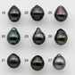 10-11mm Tahitian Pearl Drop with High Luster and Natural Color with Minor Blemishes, Loose Single Piece Undrilled, SKU # 1483TH