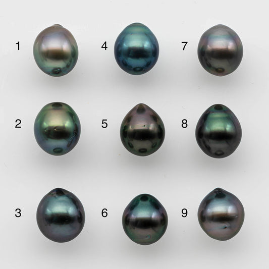 10-11mm Tahitian Pearl Drop with High Luster and Natural Color with Minor Blemishes, Loose Single Piece Undrilled, SKU # 1483TH