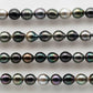 9-10mm Multi Color Teardrop Tahitian Pearl with Amazing High Luster in Short Strand for Making Jewelry, SKU # 1541TH