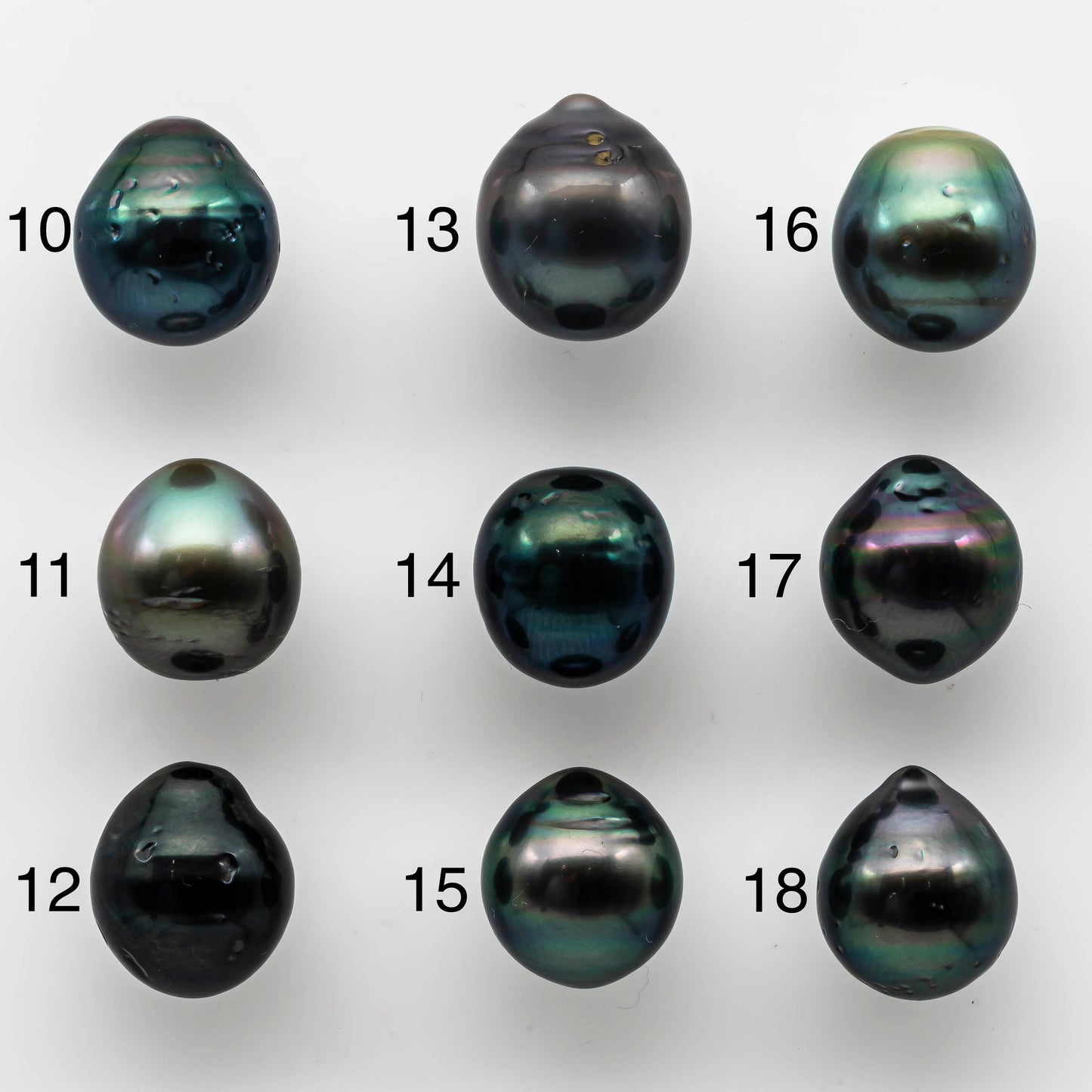 11-12mm Tahitian Pearl Loose Single Piece Teardrop Undrilled in High Luster and Natural Color with Blemishes, SKU # 1495TH