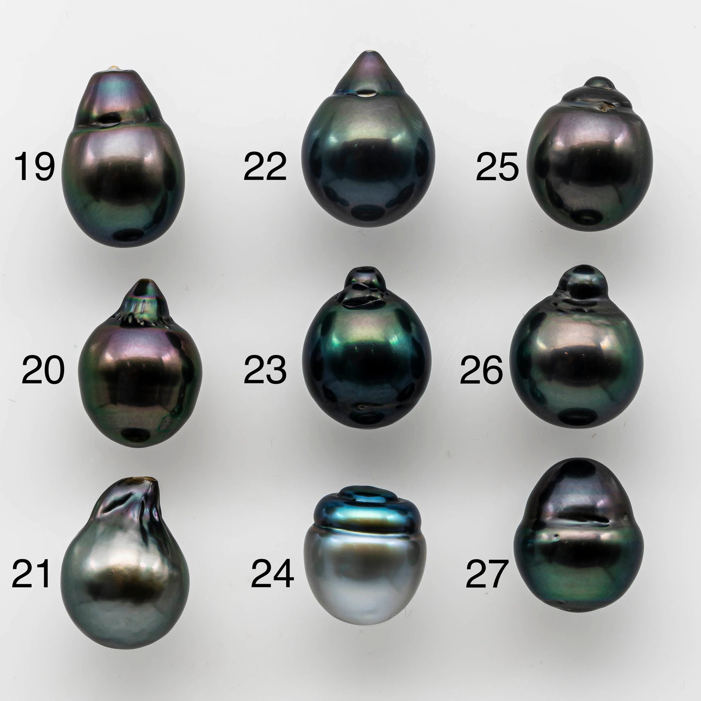 11-12mm Loose Tahitian Pearl Teardrop Shape Undrilled Loose Single Piece in Natural Color and High Luster, SKU # 1499TH