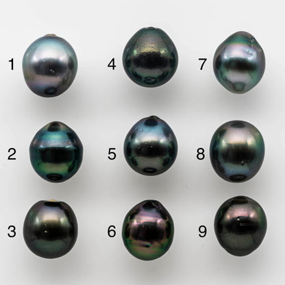 11-12mm Beautiful Tahitian Pearl Drop Shape in Loose Undrilled Single Piece Natural Color and High Luster with Blemishes, SKU # 1500TH
