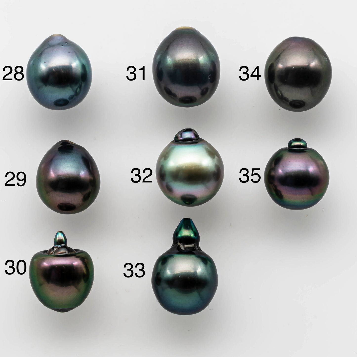 11-12mm Colorful Tahitian Pearl Drop in Undrilled Loose Single Piece Natural Color and High Luster, SKU # 1502TH