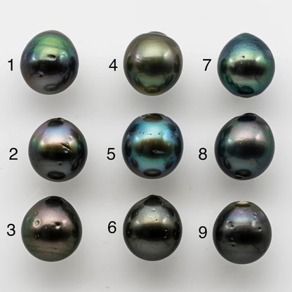 12-13mm Large Tahitian Pearl Drop Shape in Single Piece Undrilled High Luster and Natural Color, SKU # 1505TH