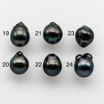 12-13mm Drop Tahitian Pearl Baroque in Undrilled Loosed Single Piece Natural Color and High Luster, SKU # 1506TH