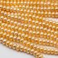 9-10mm Large Hole Bead in Yellow Color, Freshwater Pearl Button Shape with 2.5mm Hole in 8 inch Strand for Jewelry Making, SKU # 1555FW