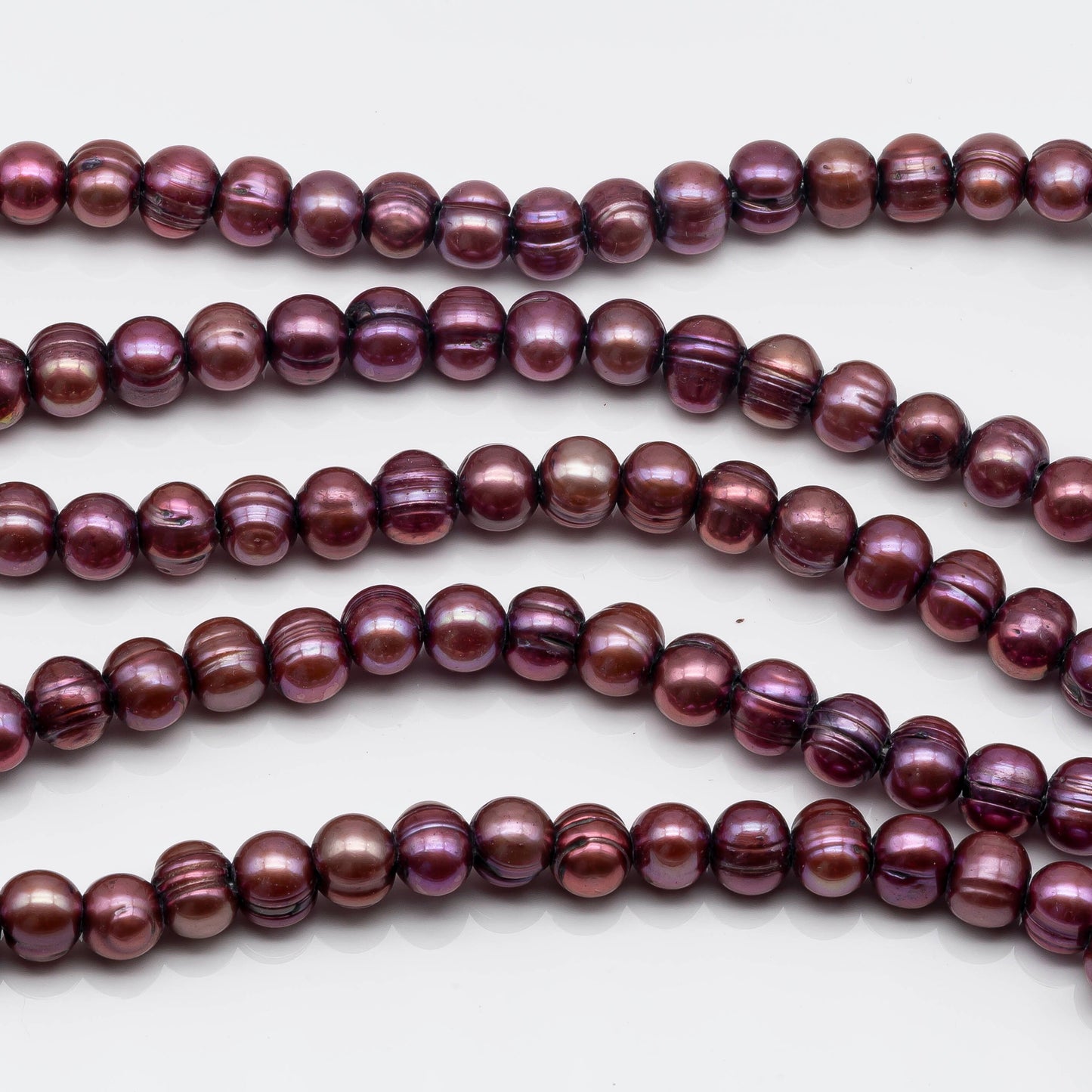 8-9mm Large Hole Bead in Magenta, Freshwater Pearl Potato Shape with 2.5mm Hole in 8 inch Strand for Jewelry Making, SKU # 1565FW