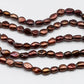 8-9mm Big Hole Bead in Chocolate, Freshwater Pearl Nugget Rice Shape with 2.5mm Hole in 8 Inch Strand, SKU # 1574FW