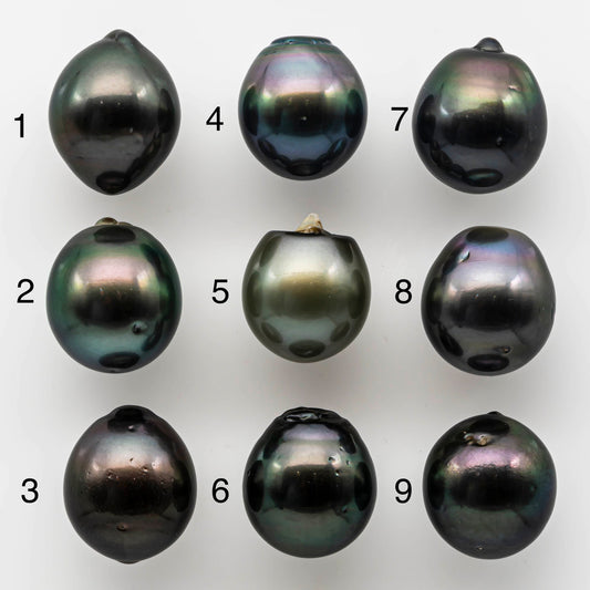 14-15mm Large Tahitian Pearl Drops Undrilled Loose Single Piece in High Luster and Natural Color, SKU # 1514TH