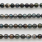 8-9mm Tahitian Pearl Near Round or Teardrop Natural Multi Color and Nice Luster in Short Strand, SKU # 1519TH