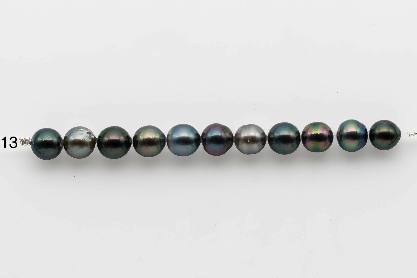 8-9mm Multi Color Tahitian Pearl Round with Amazing Luster in Short Strands for Jewelry Making, SKU # 1526TH