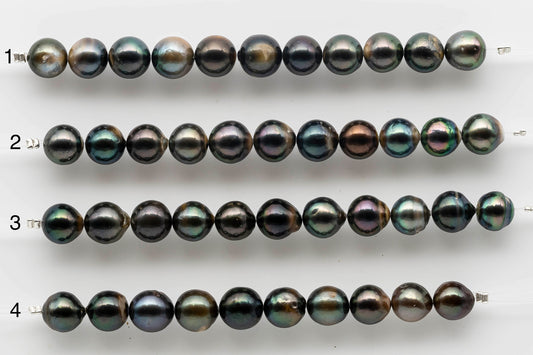 9-10mm Tahitian Pearl Short Strand number 1 to 4