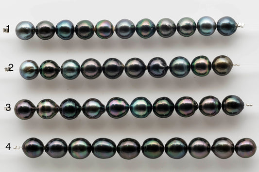 9-10mm Gorgeous Tahitian Pearl Near Round with High Luster and Natural Color for Jewelry Making, SKU # 1542TH