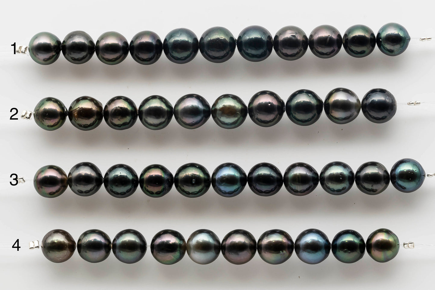 9-10mm Tahitian Pearl Round with Beautiful Luster and Natural Color for Jewelry Making or Beading, SKU # 1543TH