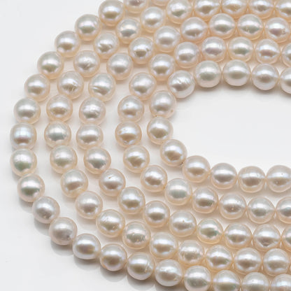 8-8.5mm Freshwater Pearl Bead Near Round Shape in White Color for Jewelry Making, SKU # 1610ED