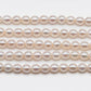 7.5-8mm Near Round Freshwater Pearl Bead in Natural White Color and High Luster with Blemishes for Jewelry Making, SKU # 1615ED