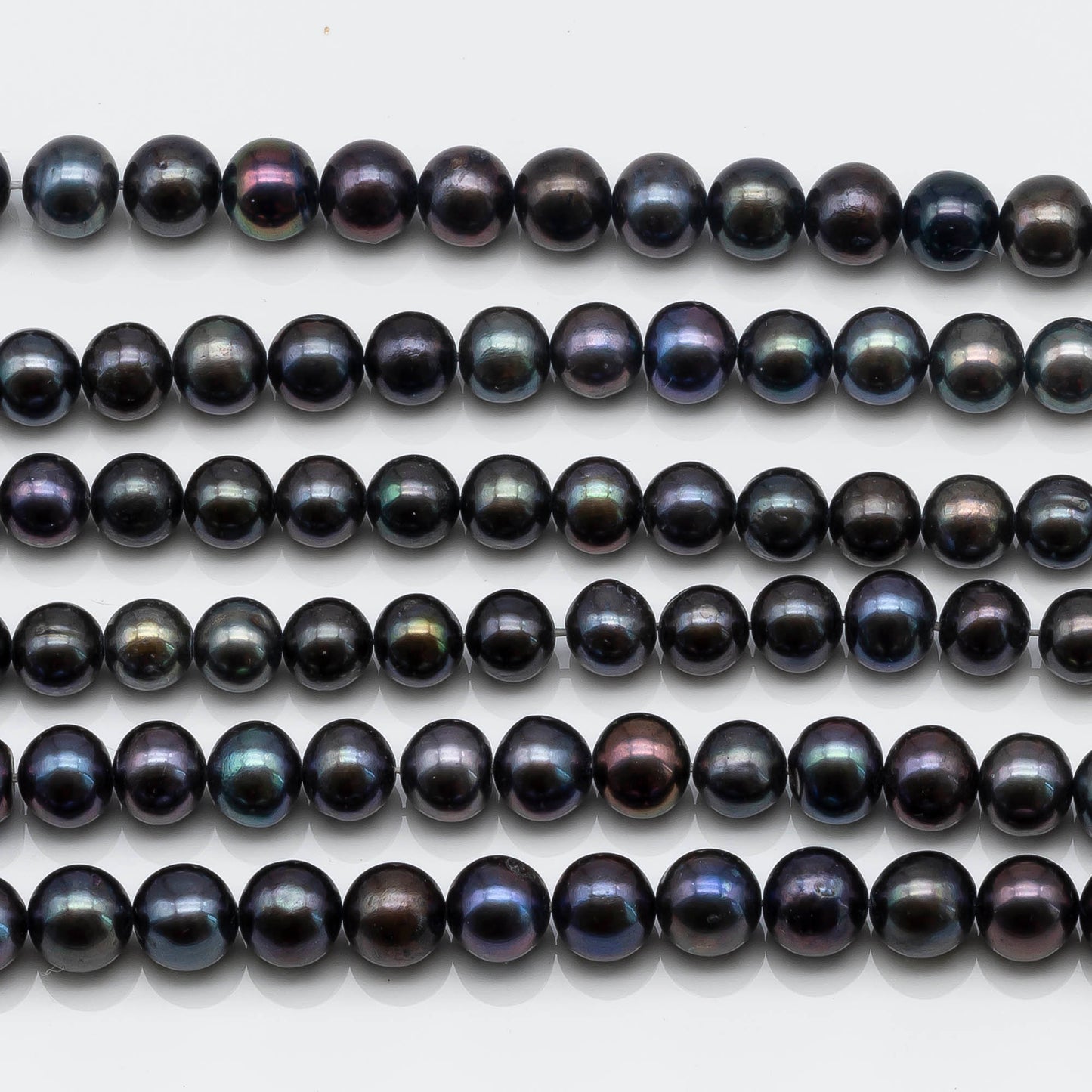 6-7mm Peacock Freshwater Pearl Beads Round or 7-8mm for Jewelry Making, SKU # 1622FW