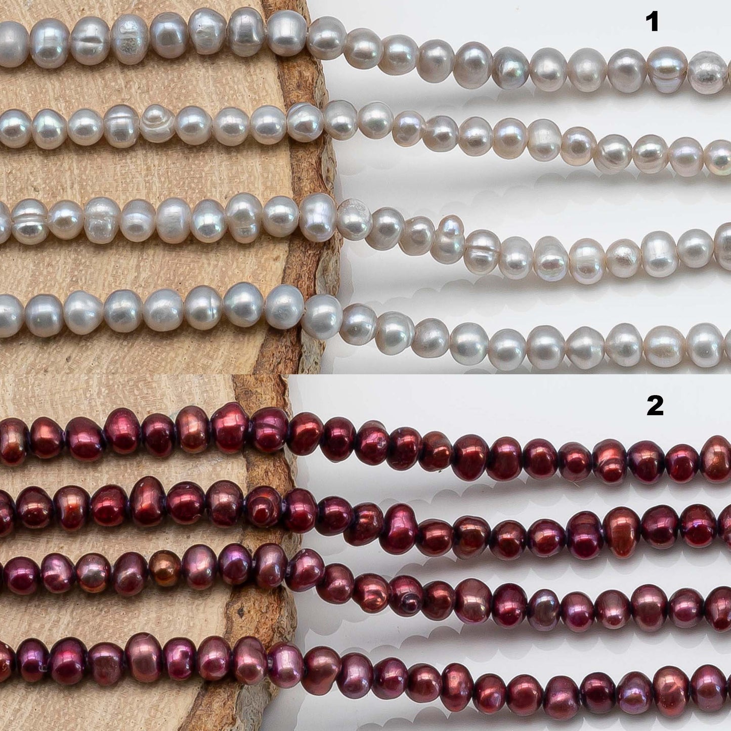 3-4mm Potato Freshwater Pearl Bead for Jewelry Making, SKU # 1633FW