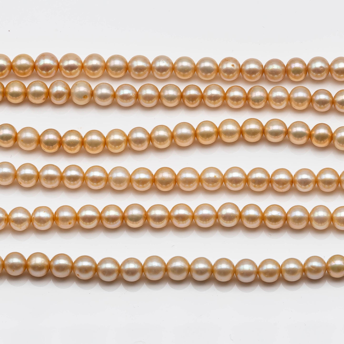 5-6mm Freshwater Pearl Bead in Champagne Round Color for Jewelry Making, SKU # 1607FW