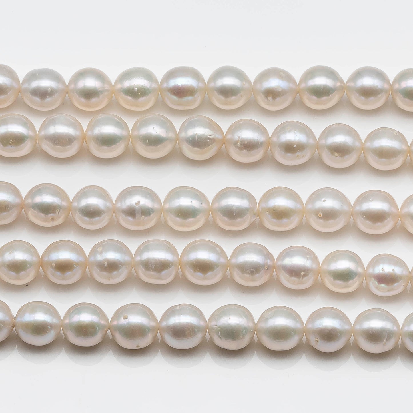 8-8.5mm Freshwater Pearl Bead Near Round Shape in White Color for Jewelry Making, SKU # 1610ED